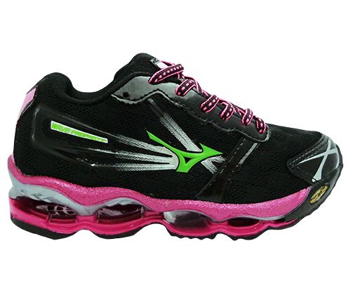 Tênis Infantil Mizuno Wave Prophecy 2 Preto e Rosa MOD:11174