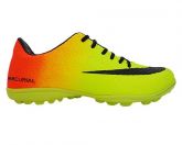Chuteira Society Nike Mercurial Amarelo e Laranja MOD:11160