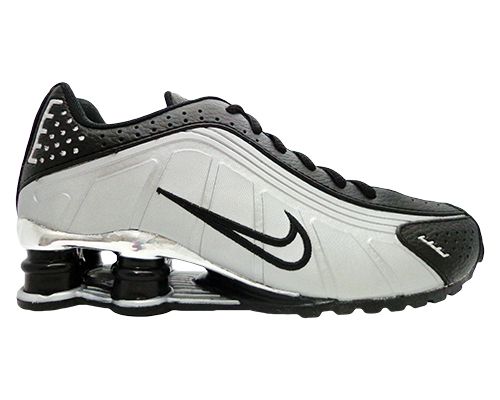 Tênis Nike Shox R4 Cromado Prata e Preto MOD:35025