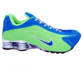 Tênis Nike Shox R4 Cromado Verde e Azul MOD: 10970