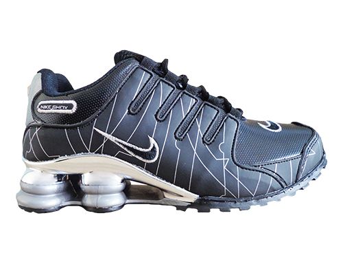 Tênis Nike Shox NZ Preto e Cromado MOD:10783