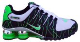 Tênis Nike Shox NZ Branco Preto e Verde cromado MOD:10280