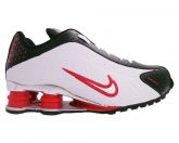 Tênis Nike Shox R4 Cromado Branco e Preto MOD:11144