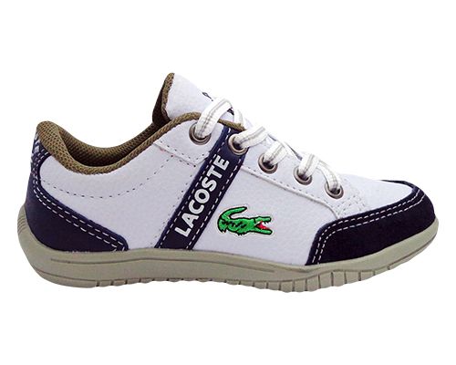 Sapatênis Infantil Lacoste Branco e Azul Marinho MOD:11176