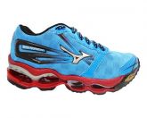 Tênis Infantil Mizuno Wave Prophecy 2 Azul, Preto e Vermelho