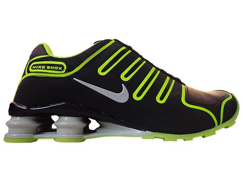 Tênis Nike Shox NZ Preto e Verde Limão MOD:10765