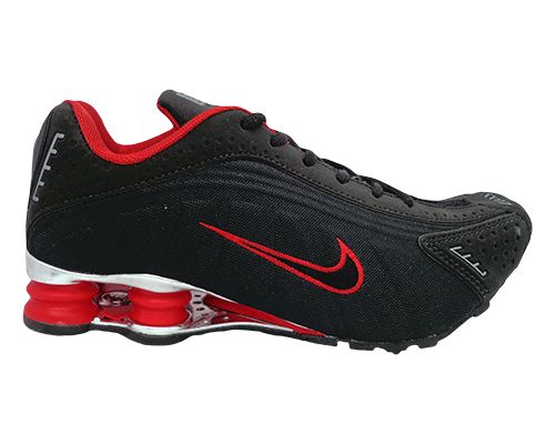Tênis Nike Shox R4 Cromado Preto e Vermelho MOD: 10966