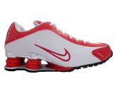Tênis Nike Shox R4 Cromado Branco e Vermelho MOD:11142