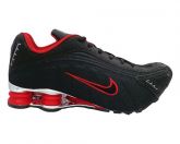 Tênis Nike Shox R4 Cromado Preto e Vermelho MOD: 10966
