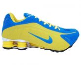 Tênis Nike Shox R4 Cromado Amarelo e Azul MOD: 10969