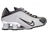 Tênis Nike Shox R4 Cromado Prata e Preto MOD:11140  Com dive